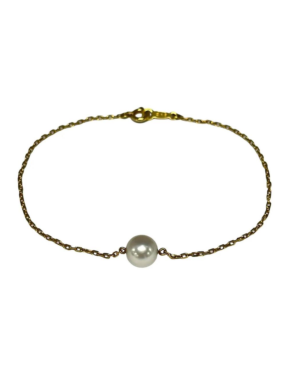 Mikimoto 18K Yellow Gold Pearl Bracelet #363129M64B